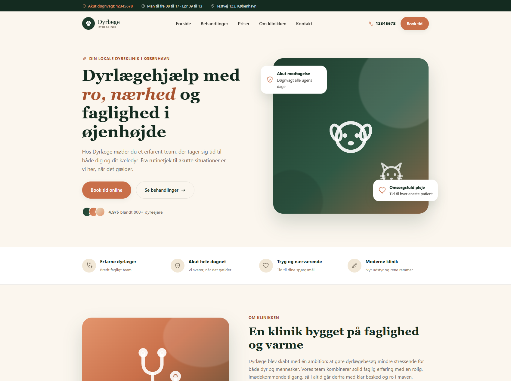 Dyrlæge booking platform